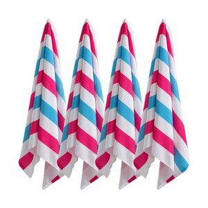 4 Pack Large Oversized Beach Towels Set 30"*60" Cabana Stripe Pool